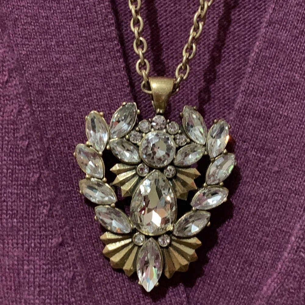 J.Crew crystal clear necklace